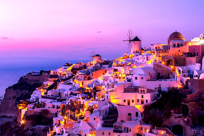 Santorini by sunset